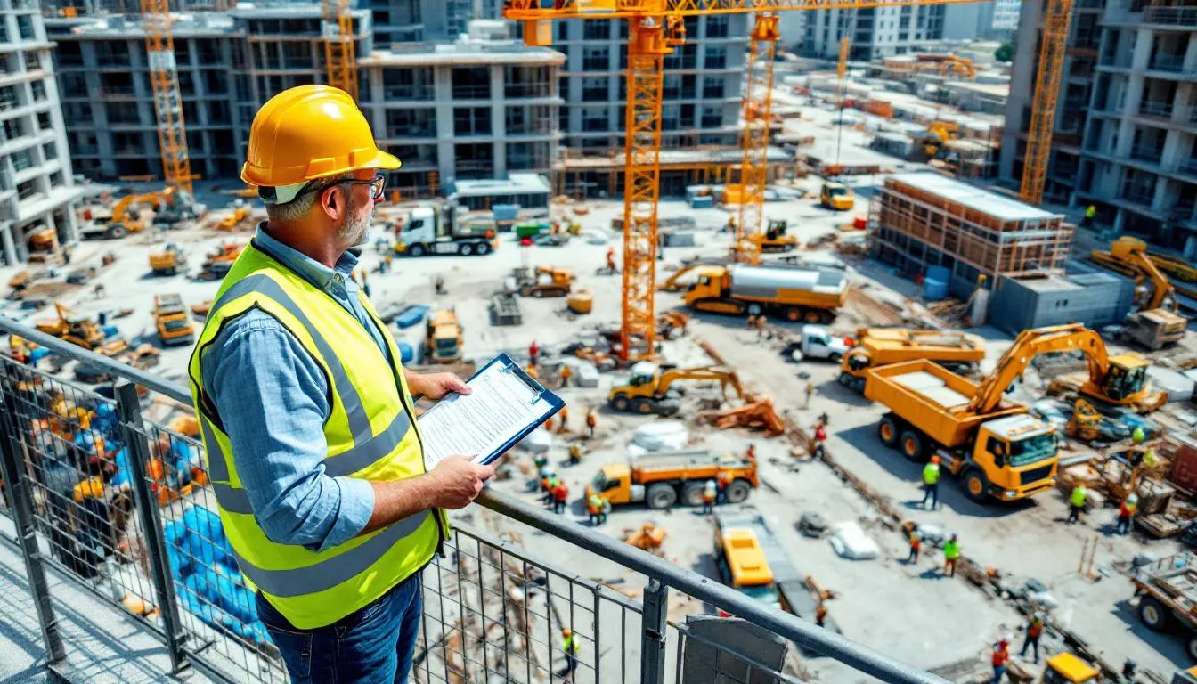 Senior superintendent overseeing a large construction project.