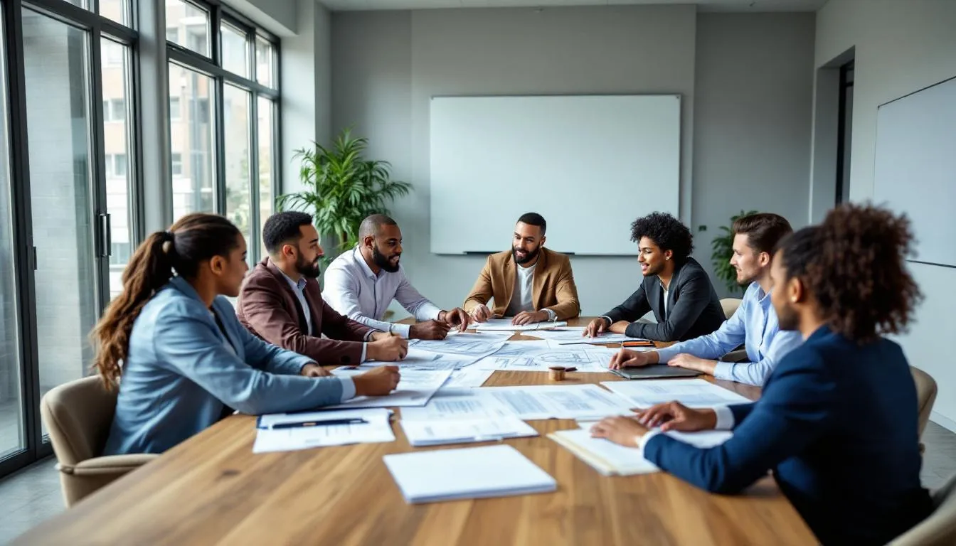 Construction executives reviewing DBE narrative submissions under the Unified Certification Program and social disadvantage framework.