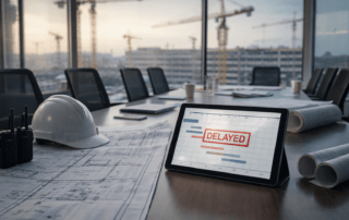 Delayed project on the construction site